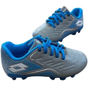 KIDS ROMA 700 SERIES GRAY BLUE CLEATED SOCCER SHOE FOR TRACTION & SPEED SIZE 9K